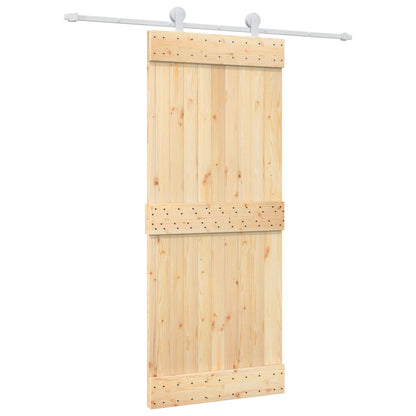 Schuifdeur Met Beslag 85X210 Cm Massief Grenenhout