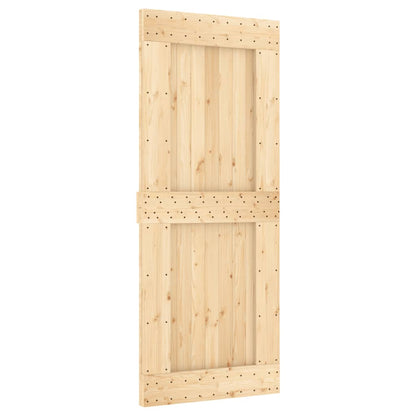 Schuifdeur Met Beslag 85X210 Cm Massief Grenenhout