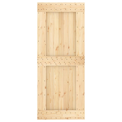 Schuifdeur Met Beslag 85X210 Cm Massief Grenenhout