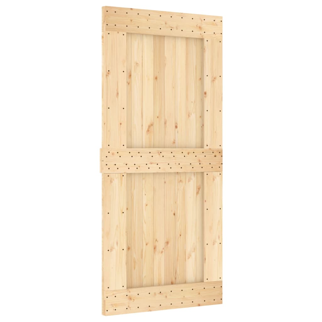 Schuifdeur Met Beslag 95X210 Cm Massief Grenenhout