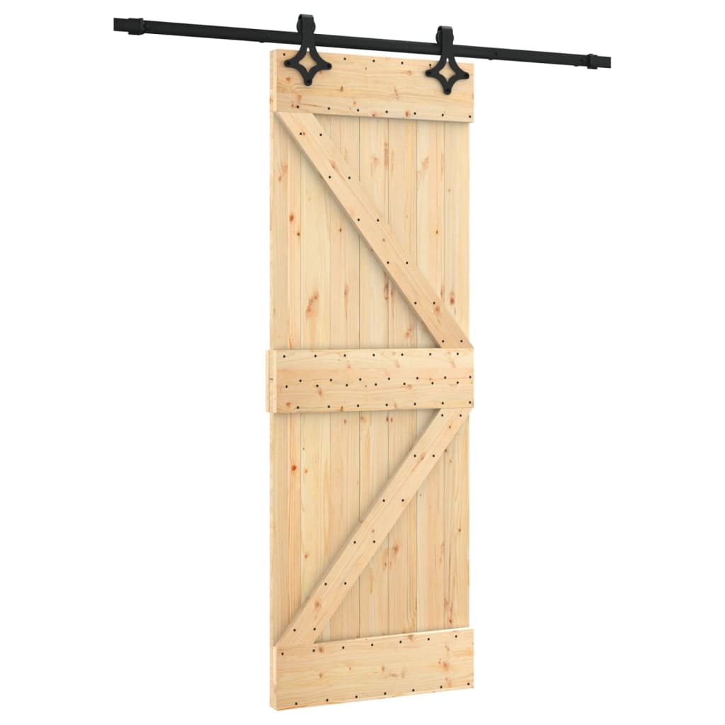 Schuifdeur Met Beslag 70X210 Cm Massief Grenenhout