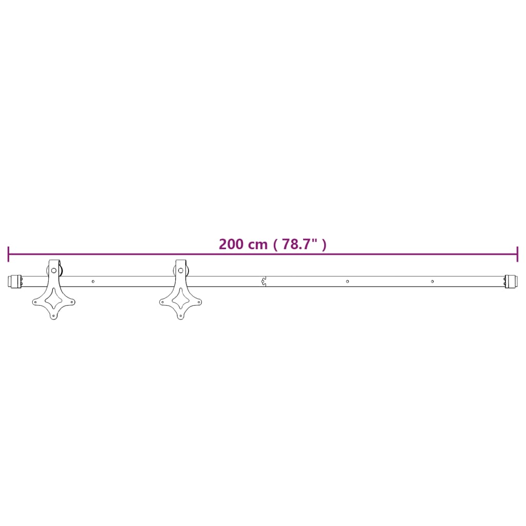 Schuifdeur Met Beslag 90X210 Cm Massief Grenenhout