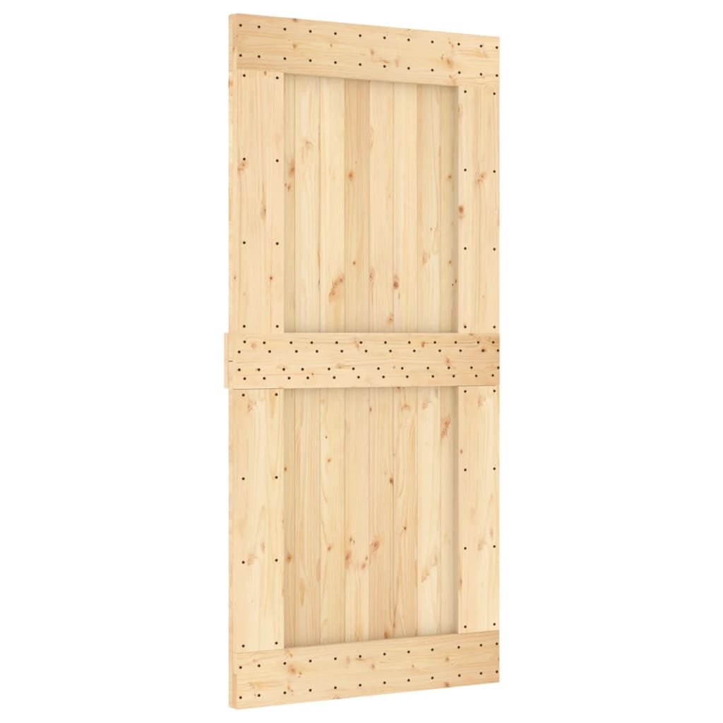 Schuifdeur Met Beslag 95X210 Cm Massief Grenenhout