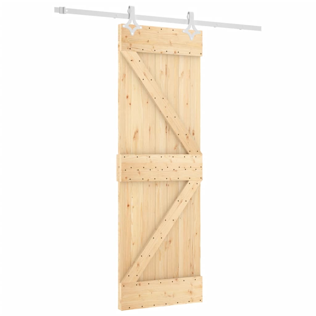 Schuifdeur Met Beslag 70X210 Cm Massief Grenenhout