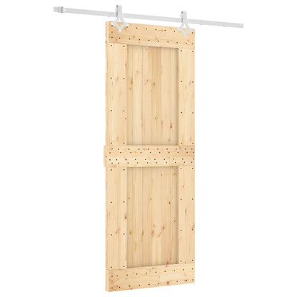 Schuifdeur Met Beslag 80X210 Cm Massief Grenenhout