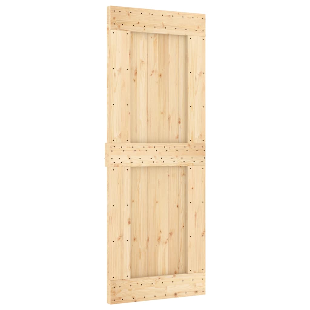 Schuifdeur Met Beslag 80X210 Cm Massief Grenenhout