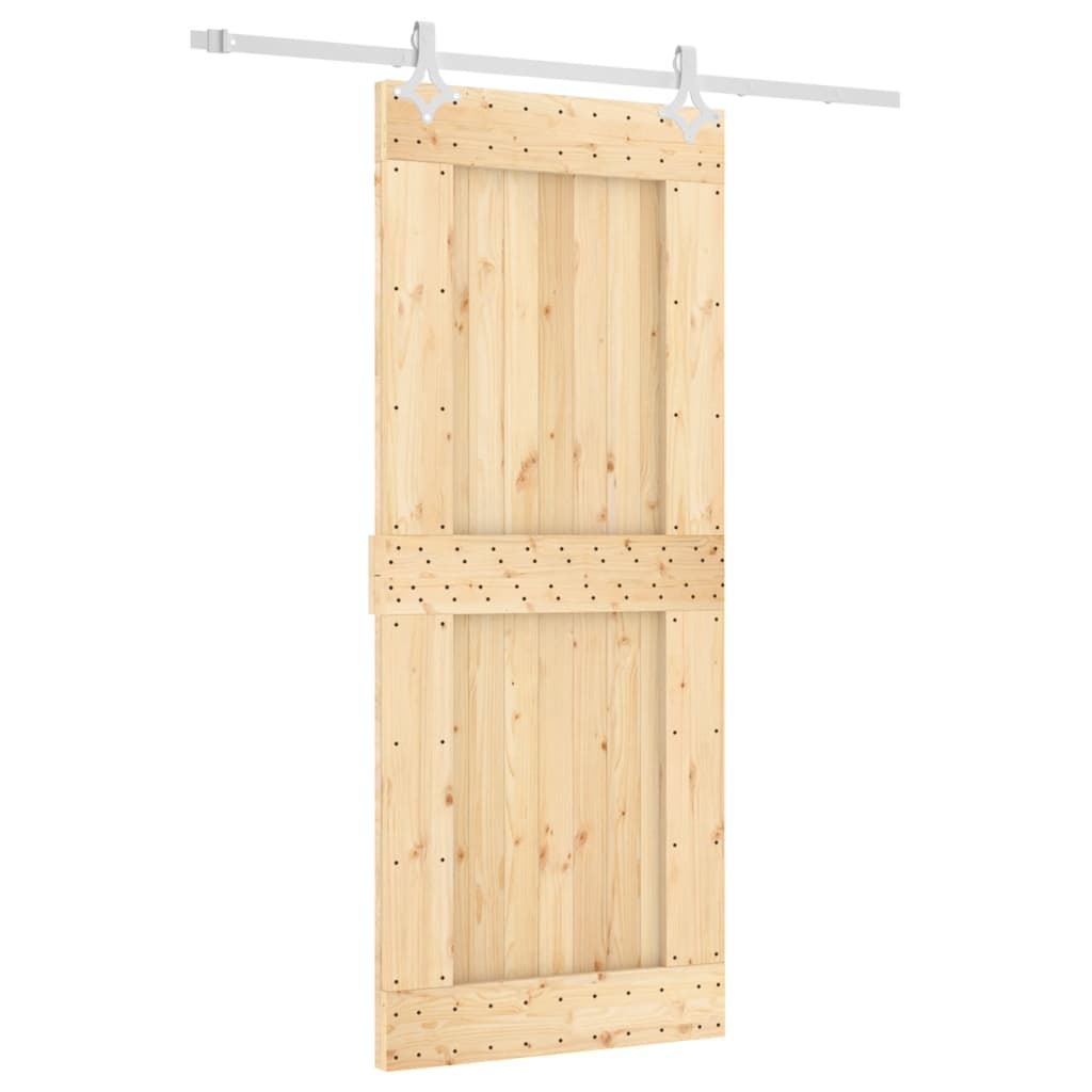 Schuifdeur Met Beslag 85X210 Cm Massief Grenenhout