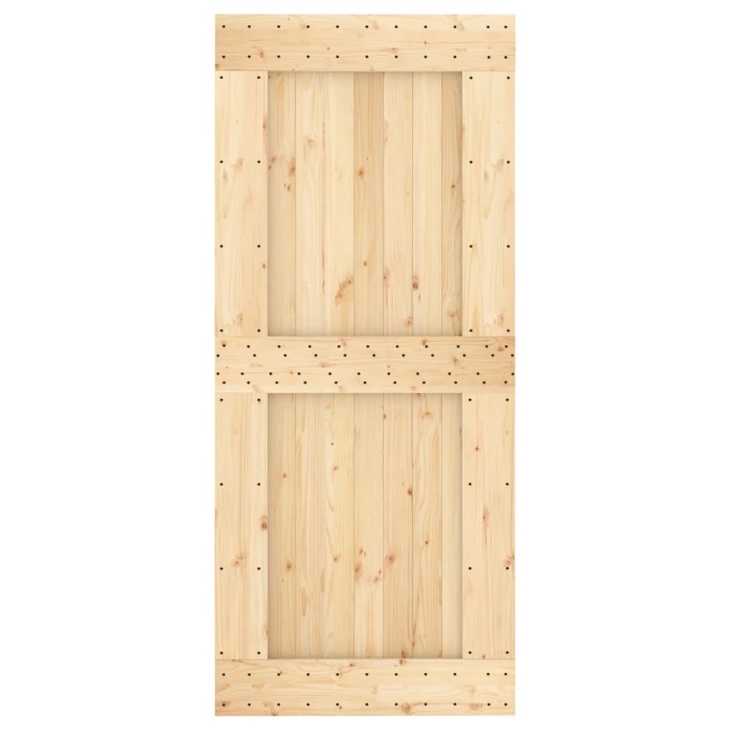 Schuifdeur Met Beslag 90X210 Cm Massief Grenenhout