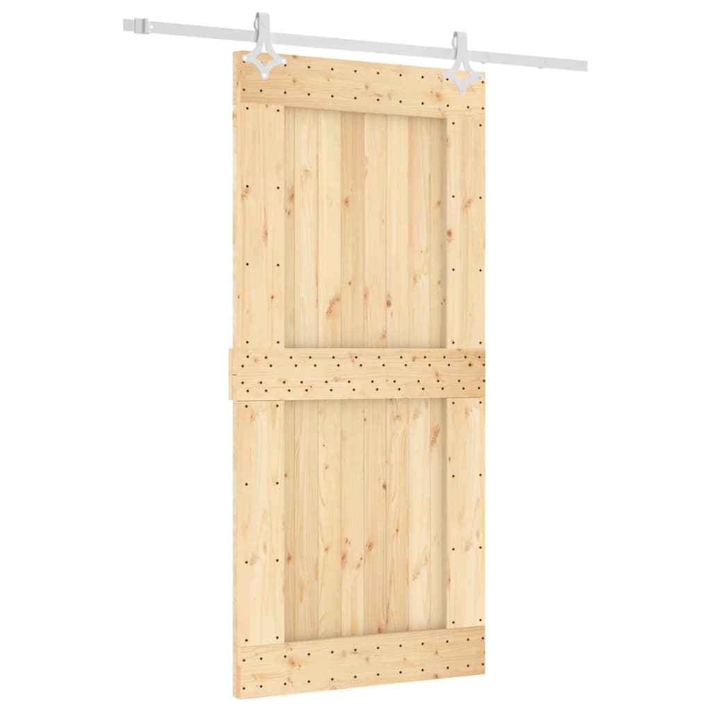 Schuifdeur Met Beslag 95X210 Cm Massief Grenenhout