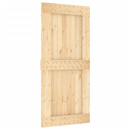 Schuifdeur Met Beslag 95X210 Cm Massief Grenenhout