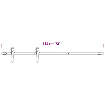 Schuifdeur Met Beslag 85X210 Cm Massief Grenenhout