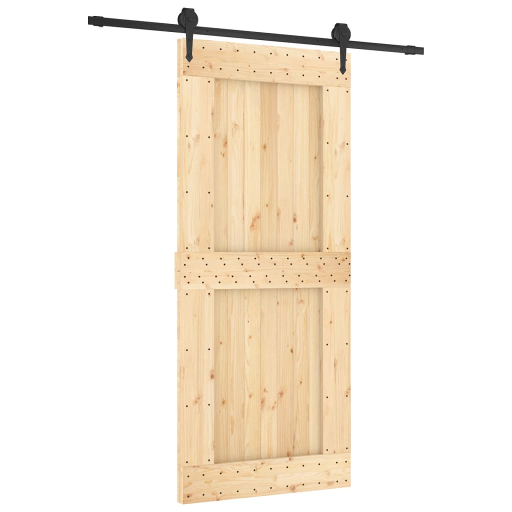 Schuifdeur Met Beslag 90X210 Cm Massief Grenenhout