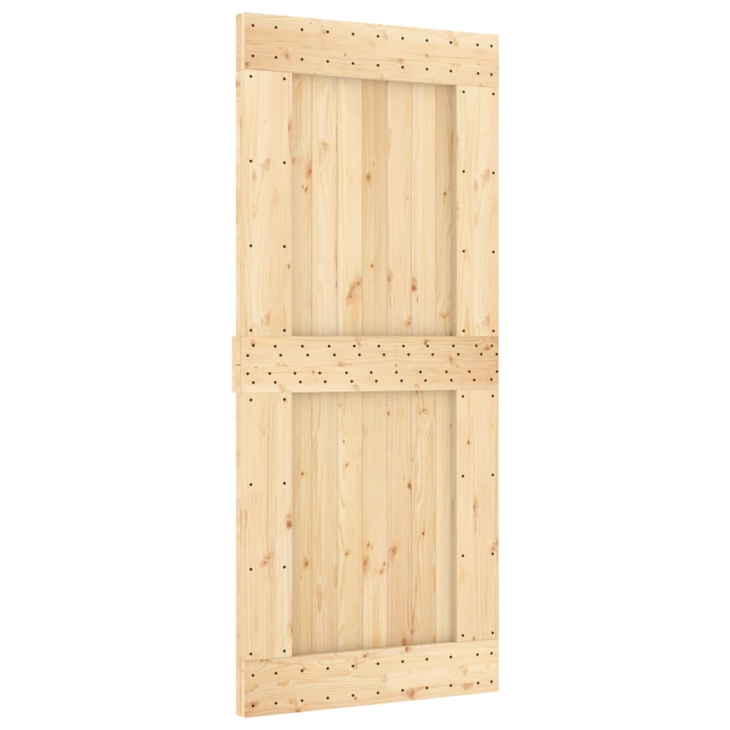 Schuifdeur Met Beslag 90X210 Cm Massief Grenenhout