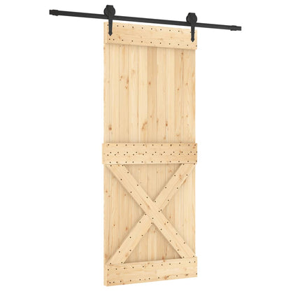 Schuifdeur Met Beslag 85X210 Cm Massief Grenenhout