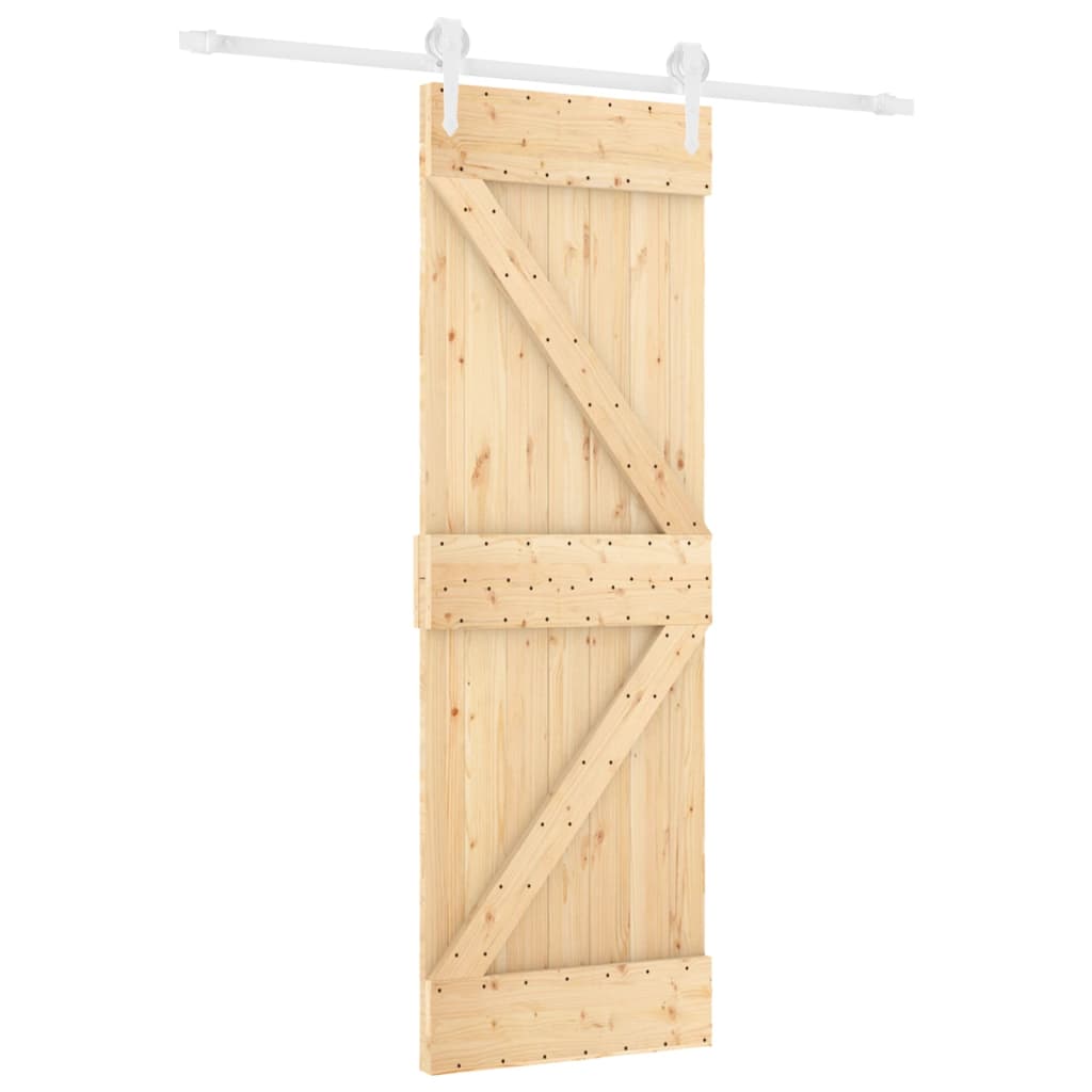 Schuifdeur Met Beslag 70X210 Cm Massief Grenenhout