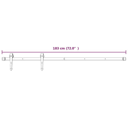 Schuifdeur Met Beslag 80X210 Cm Massief Grenenhout