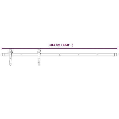 Schuifdeur Met Beslag 90X210 Cm Massief Grenenhout