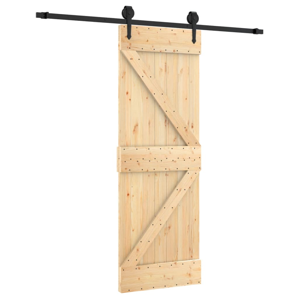 Schuifdeur Met Beslag 70X210 Cm Massief Grenenhout