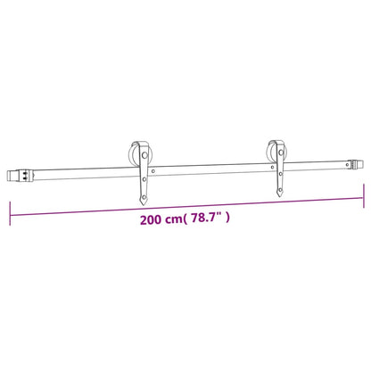 Schuifdeur Met Beslag 95X210 Cm Massief Grenenhout