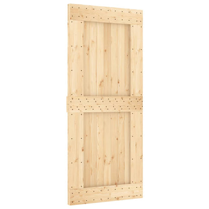 Schuifdeur Met Beslag 90X210 Cm Massief Grenenhout