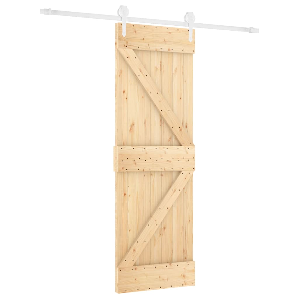 Schuifdeur Met Beslag 70X210 Cm Massief Grenenhout