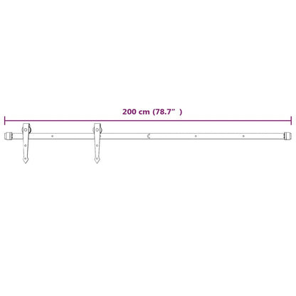 Schuifdeur Met Beslag 70X210 Cm Massief Grenenhout