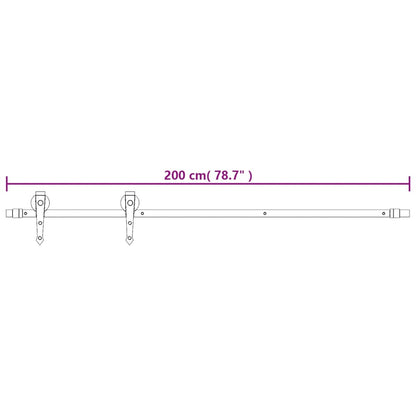 Schuifdeur Met Beslag 85X210 Cm Massief Grenenhout