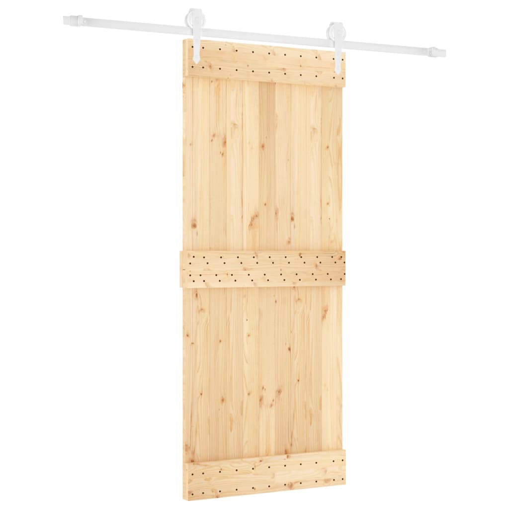 Schuifdeur Met Beslag 85X210 Cm Massief Grenenhout