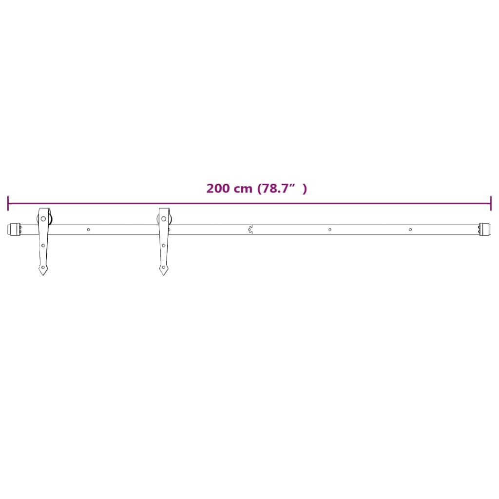 Schuifdeur Met Beslag 85X210 Cm Massief Grenenhout