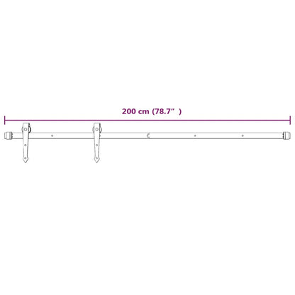 Schuifdeur Met Beslag 85X210 Cm Massief Grenenhout