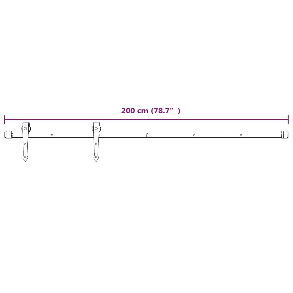 Schuifdeur Met Beslag 95X210 Cm Massief Grenenhout