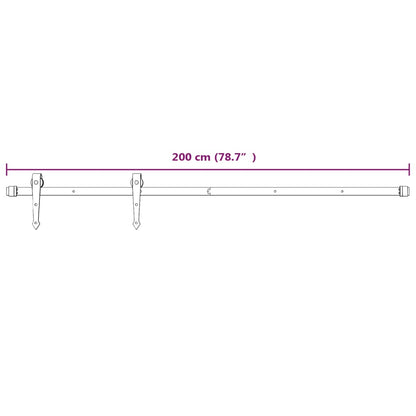 Schuifdeur Met Beslag 95X210 Cm Massief Grenenhout