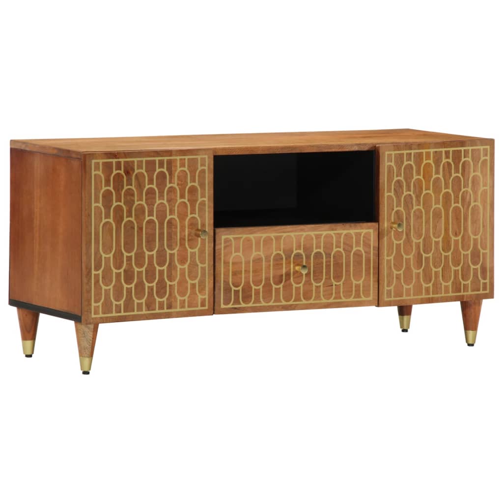 Tv-Meubel 105X33X46Cm Massief Mangohout