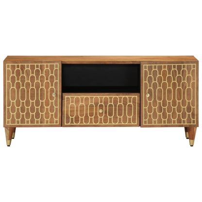 Tv-Meubel 105X33X46Cm Massief Mangohout