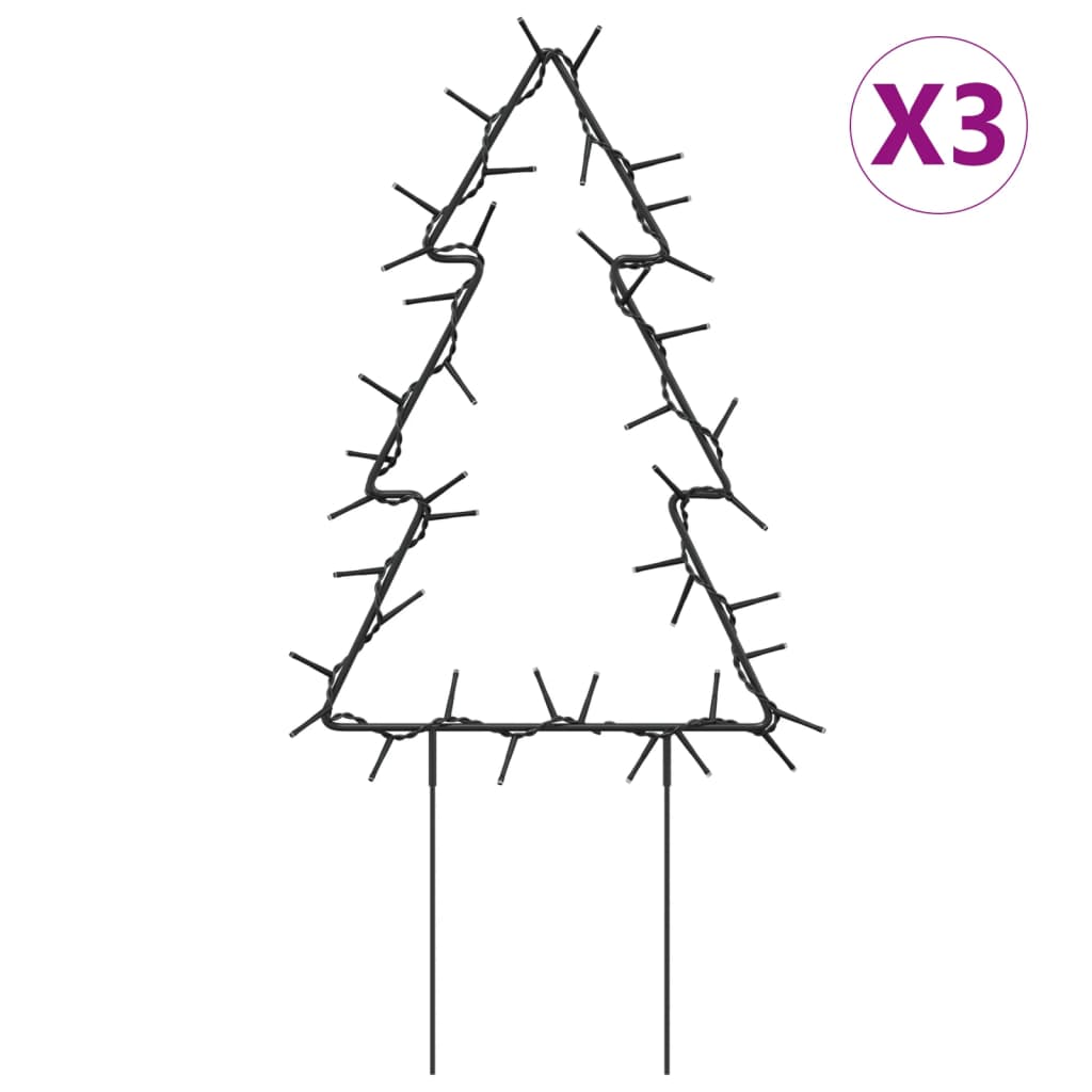 Kerstverlichting Kerstboom Met Grondpinnen 50 Led's 30 Cm Zwart