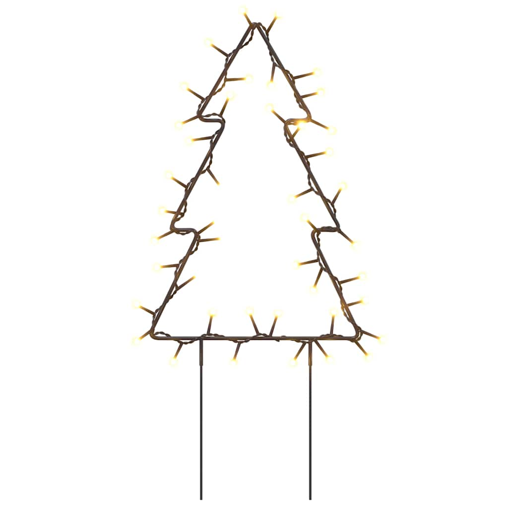 Kerstverlichting Kerstboom Met Grondpinnen 50 Led's 30 Cm Zwart