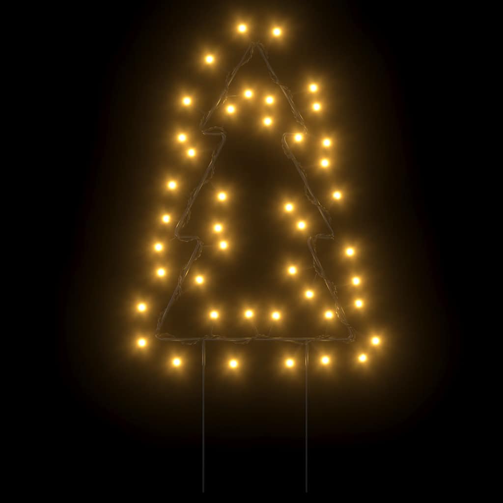 Kerstverlichting Kerstboom Met Grondpinnen 50 Led's 30 Cm Zwart