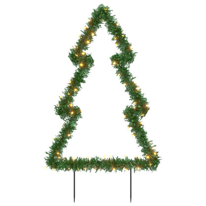 Kerstverlichting Kerstboom Met Grondpinnen 80 Led's 60 Cm Groen