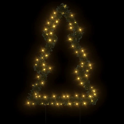 Kerstverlichting Kerstboom Met Grondpinnen 80 Led's 60 Cm Groen