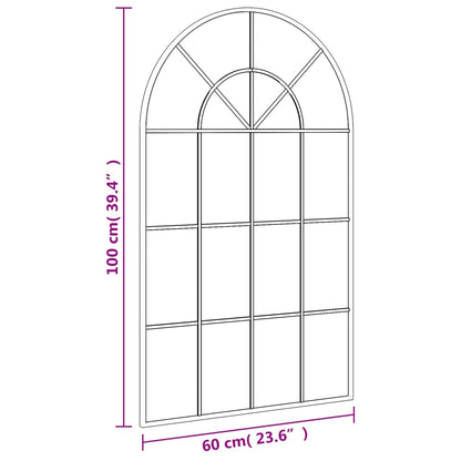 Wandspiegel Boog 60X100 Cm Ijzer Zwart