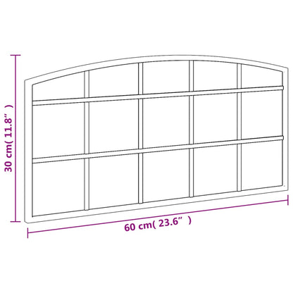 Wandspiegel Boog 60X30 Cm Ijzer Zwart