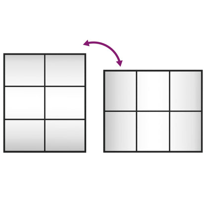Wandspiegel Rechthoekig 50X60 Cm Ijzer Zwart