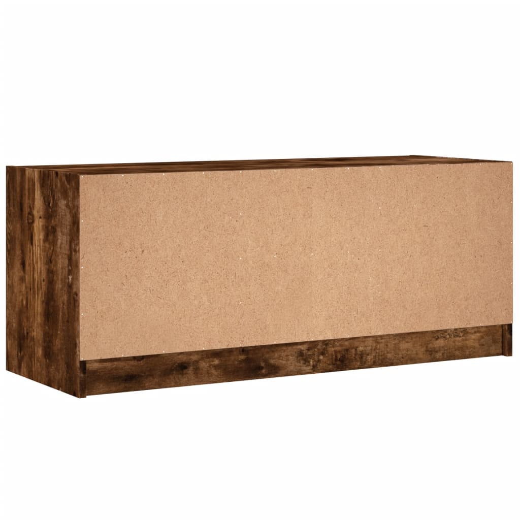 Tv-Meubel Met Glazen Deuren 102X37X42 Cm Kleurig