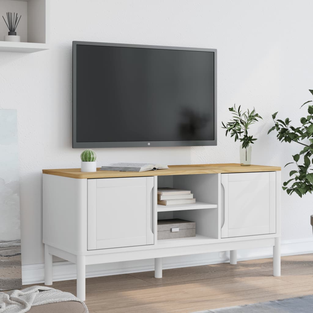 Tv-Meubel Floro 114X43X55 Cm Massief Grenenhout