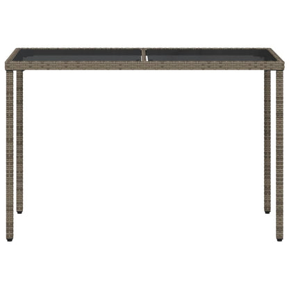 Tuintafel Met Glazen Blad 115X54X74 Cm Poly Rattan