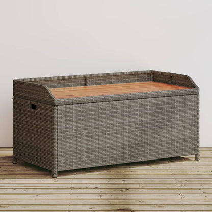 Opbergbankje Poly Rattan Acaciahout