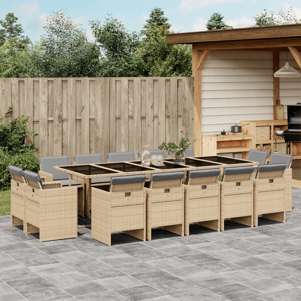 11-Delige Tuinset Met Kussens Poly Rattan