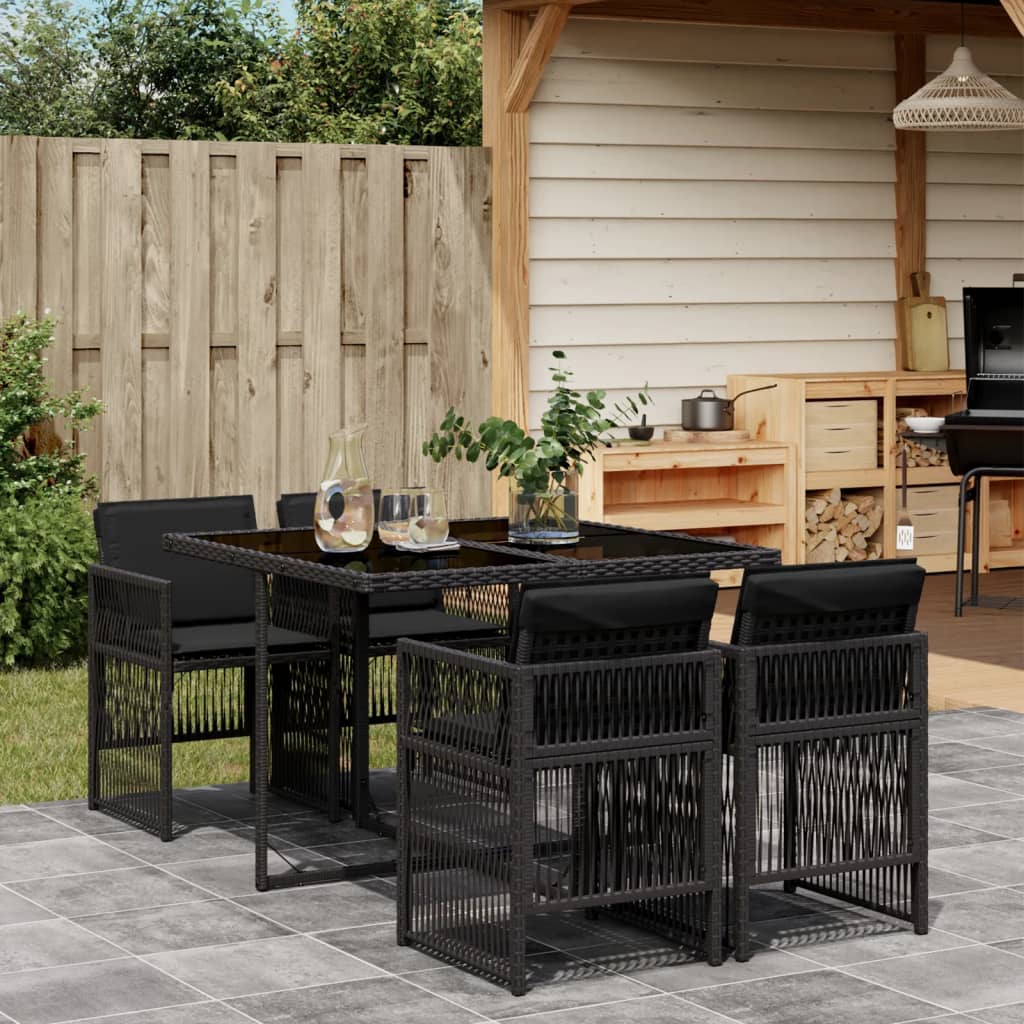 7-Delige Tuinset Met Kussens Poly Rattan