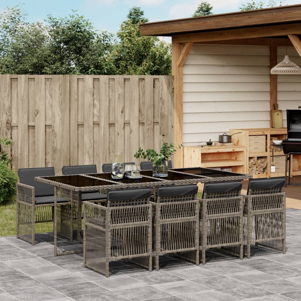 7-Delige Tuinset Met Kussens Poly Rattan