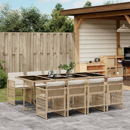 7-Delige Tuinset Met Kussens Poly Rattan